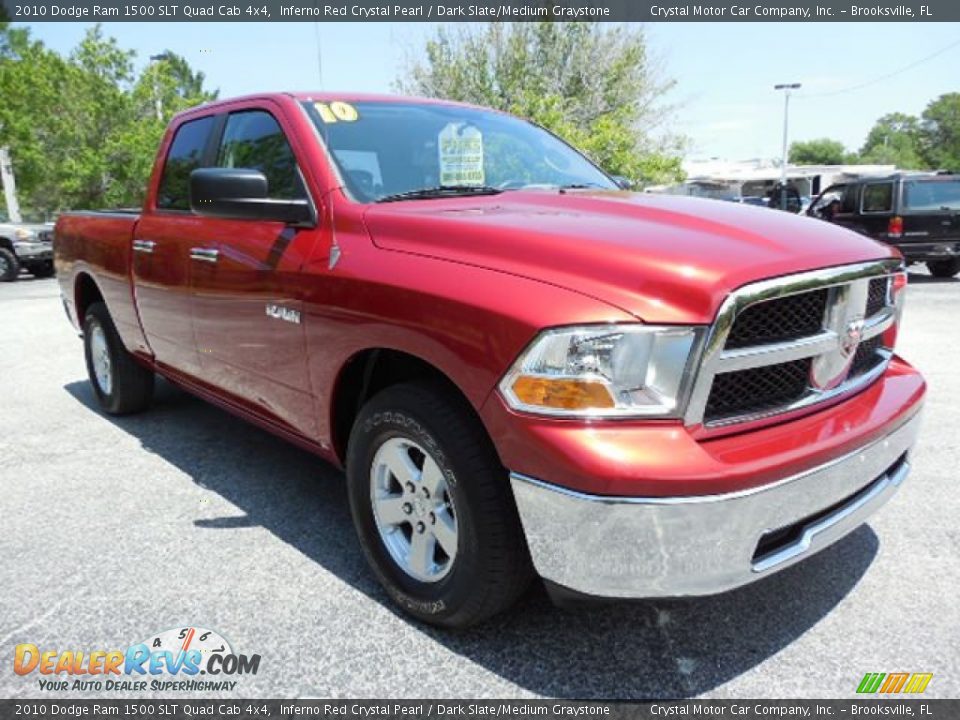 Front 3/4 View of 2010 Dodge Ram 1500 SLT Quad Cab 4x4 Photo #10