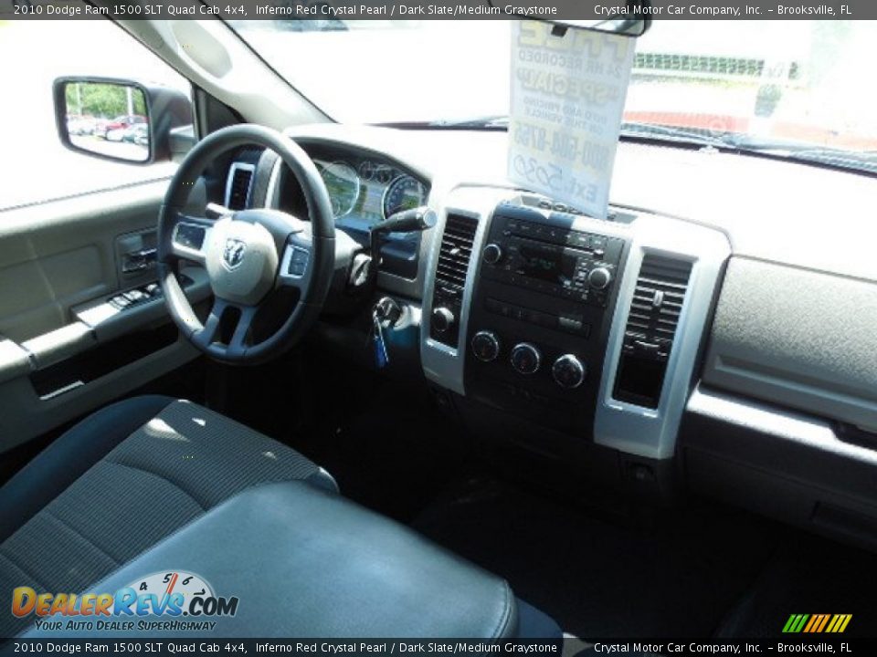 2010 Dodge Ram 1500 SLT Quad Cab 4x4 Inferno Red Crystal Pearl / Dark Slate/Medium Graystone Photo #11