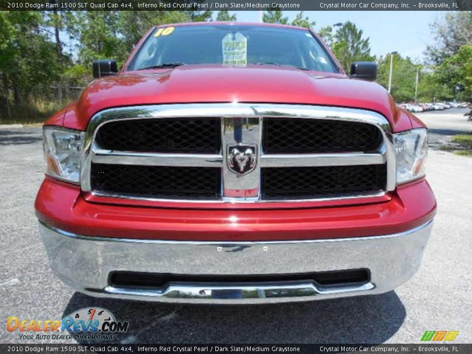 2010 Dodge Ram 1500 SLT Quad Cab 4x4 Inferno Red Crystal Pearl / Dark Slate/Medium Graystone Photo #13