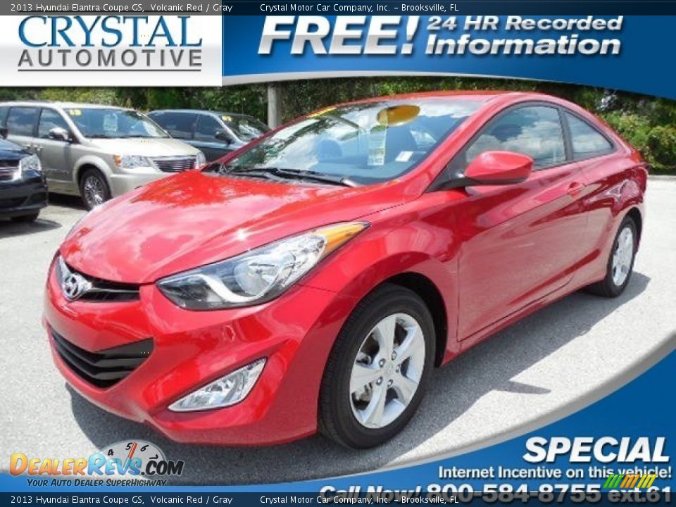 2013 Hyundai Elantra Coupe GS Volcanic Red / Gray Photo #1
