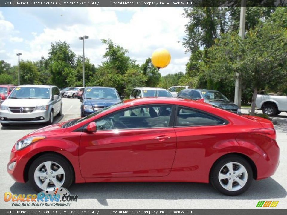 2013 Hyundai Elantra Coupe GS Volcanic Red / Gray Photo #2