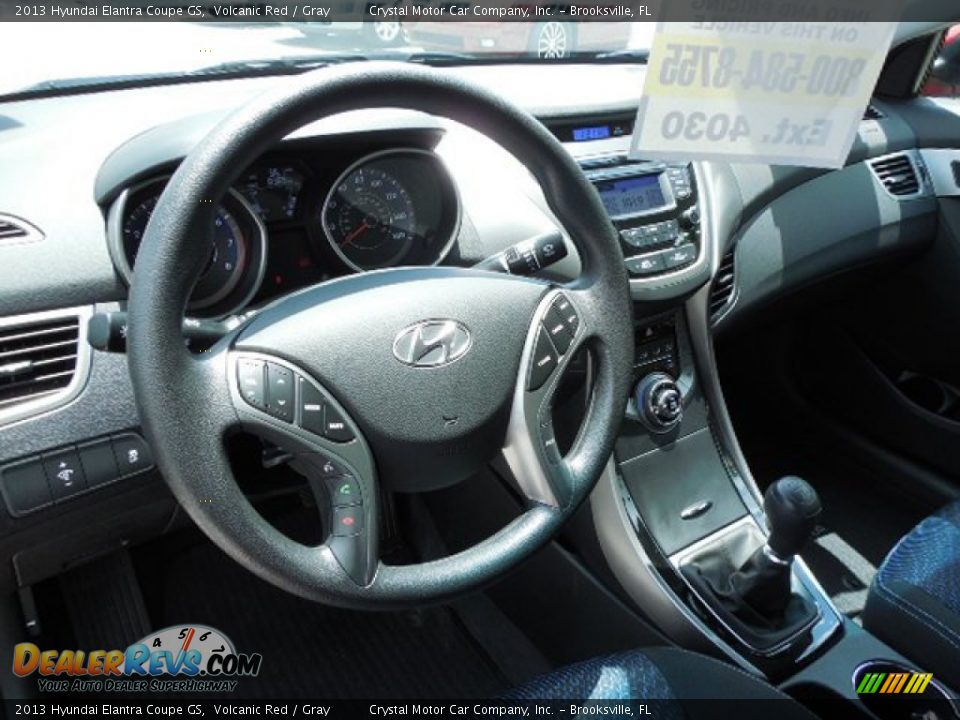 2013 Hyundai Elantra Coupe GS Volcanic Red / Gray Photo #6