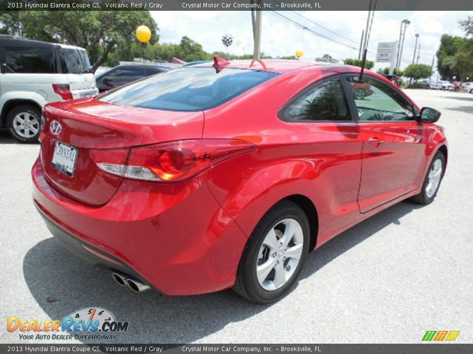 2013 Hyundai Elantra Coupe GS Volcanic Red / Gray Photo #8