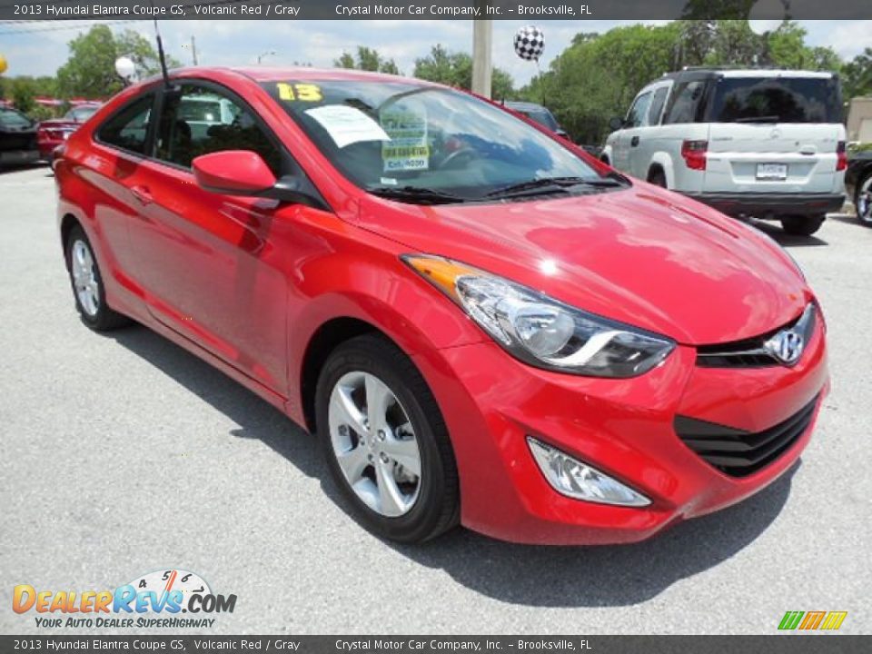 2013 Hyundai Elantra Coupe GS Volcanic Red / Gray Photo #10
