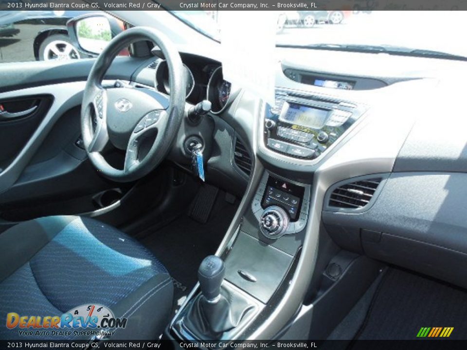 2013 Hyundai Elantra Coupe GS Volcanic Red / Gray Photo #12