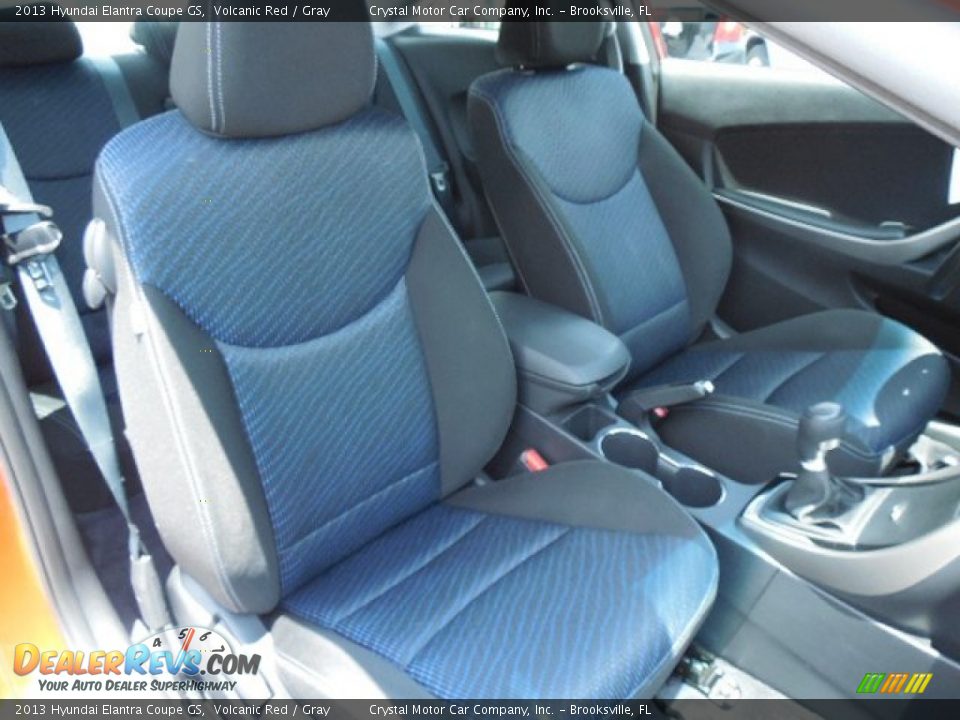2013 Hyundai Elantra Coupe GS Volcanic Red / Gray Photo #13