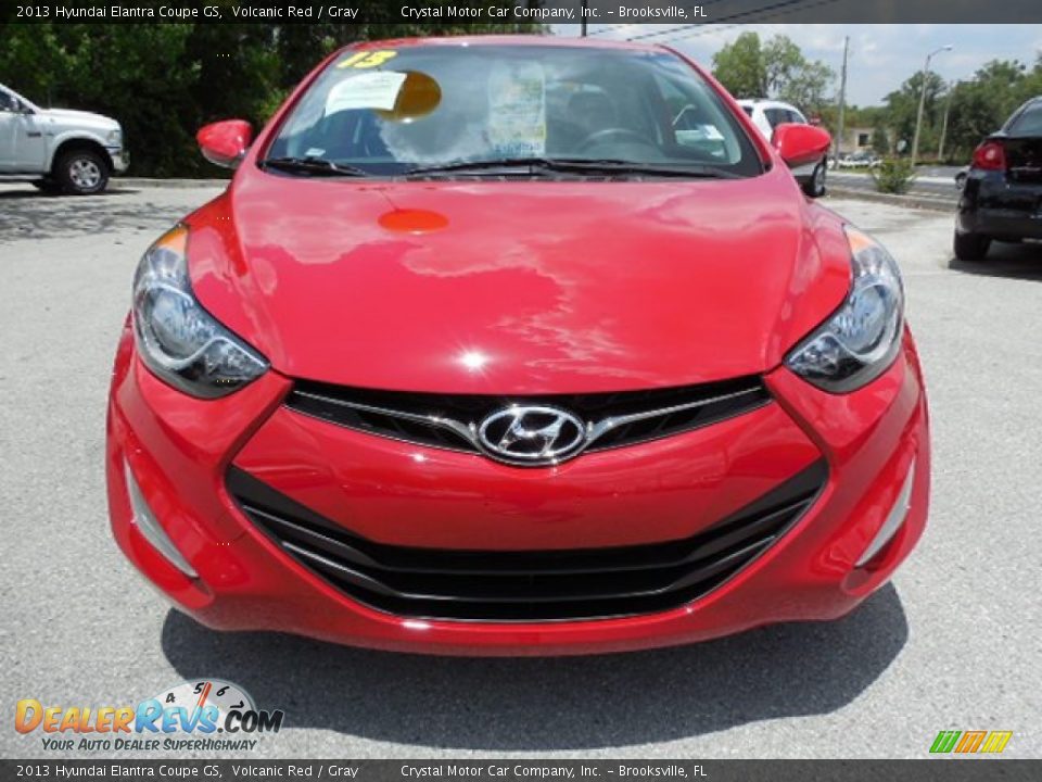 2013 Hyundai Elantra Coupe GS Volcanic Red / Gray Photo #14