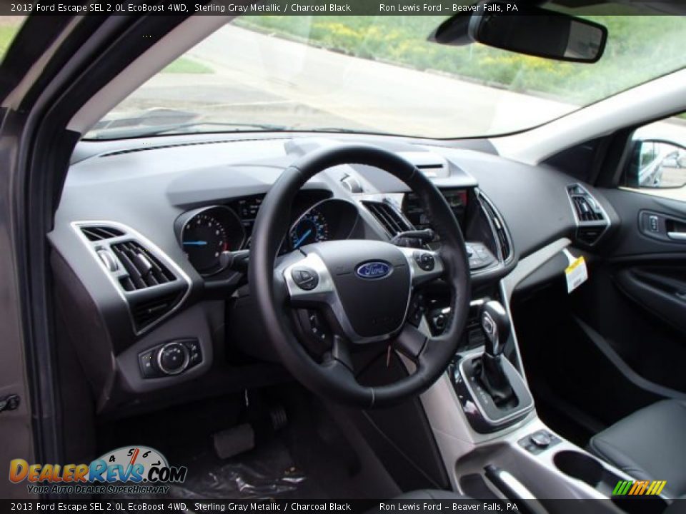 2013 Ford Escape SEL 2.0L EcoBoost 4WD Sterling Gray Metallic / Charcoal Black Photo #10