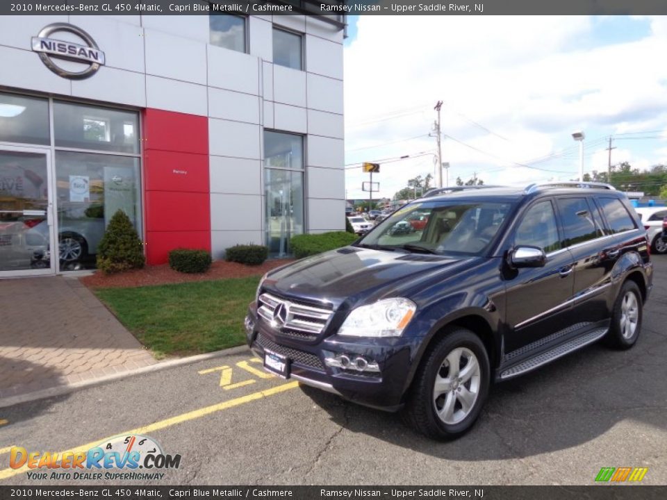 2010 Mercedes-Benz GL 450 4Matic Capri Blue Metallic / Cashmere Photo #1