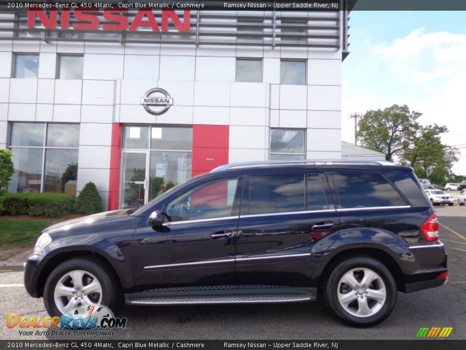 2010 Mercedes-Benz GL 450 4Matic Capri Blue Metallic / Cashmere Photo #3