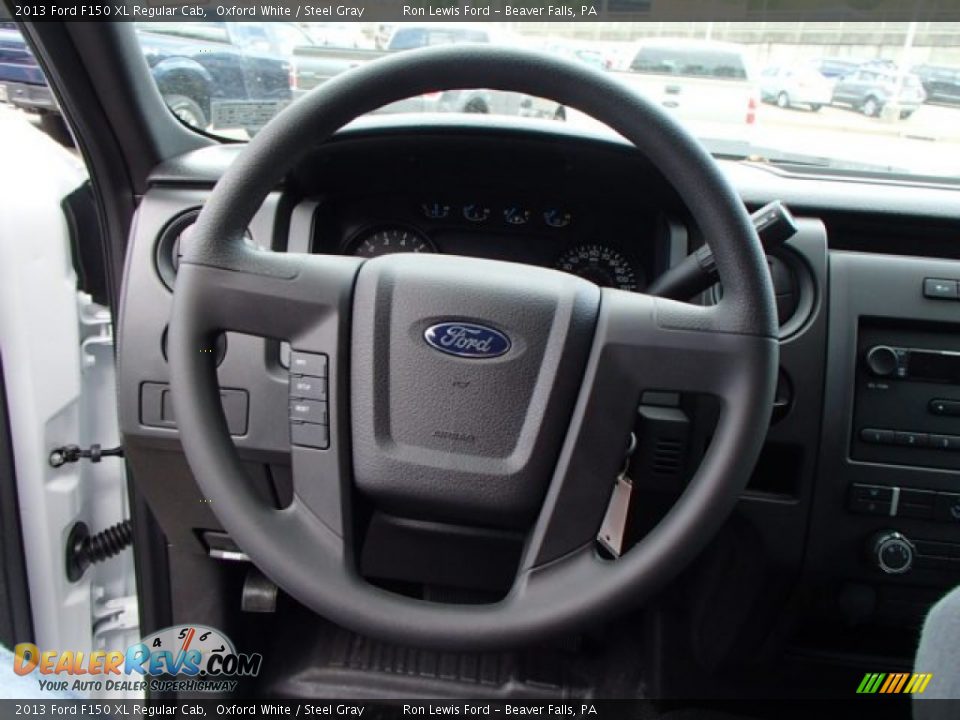 2013 Ford F150 XL Regular Cab Oxford White / Steel Gray Photo #16