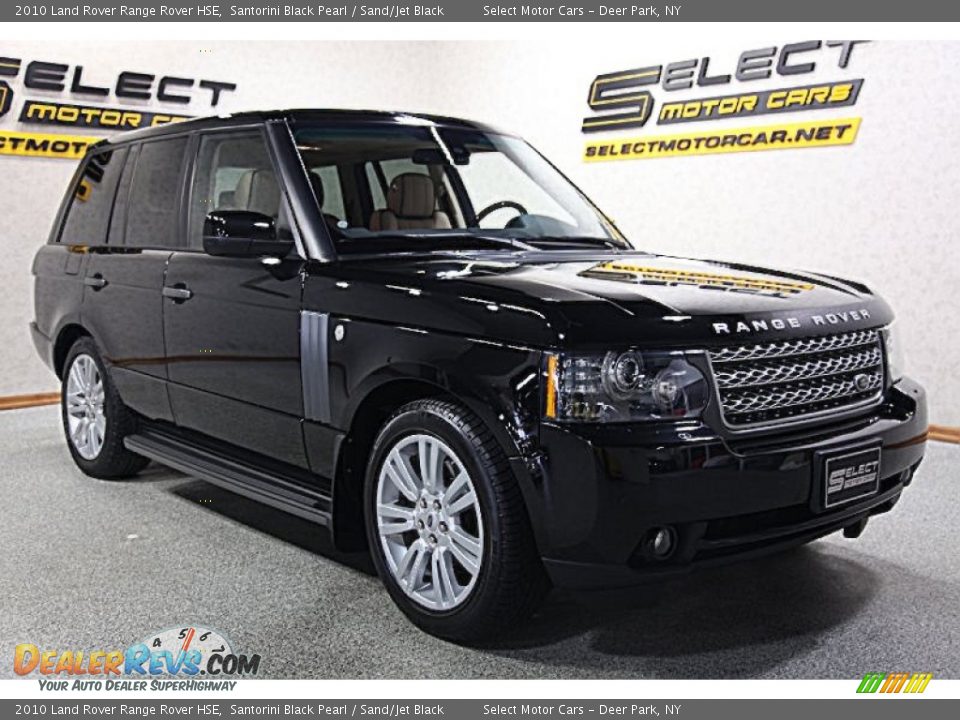 2010 Land Rover Range Rover HSE Santorini Black Pearl / Sand/Jet Black Photo #3