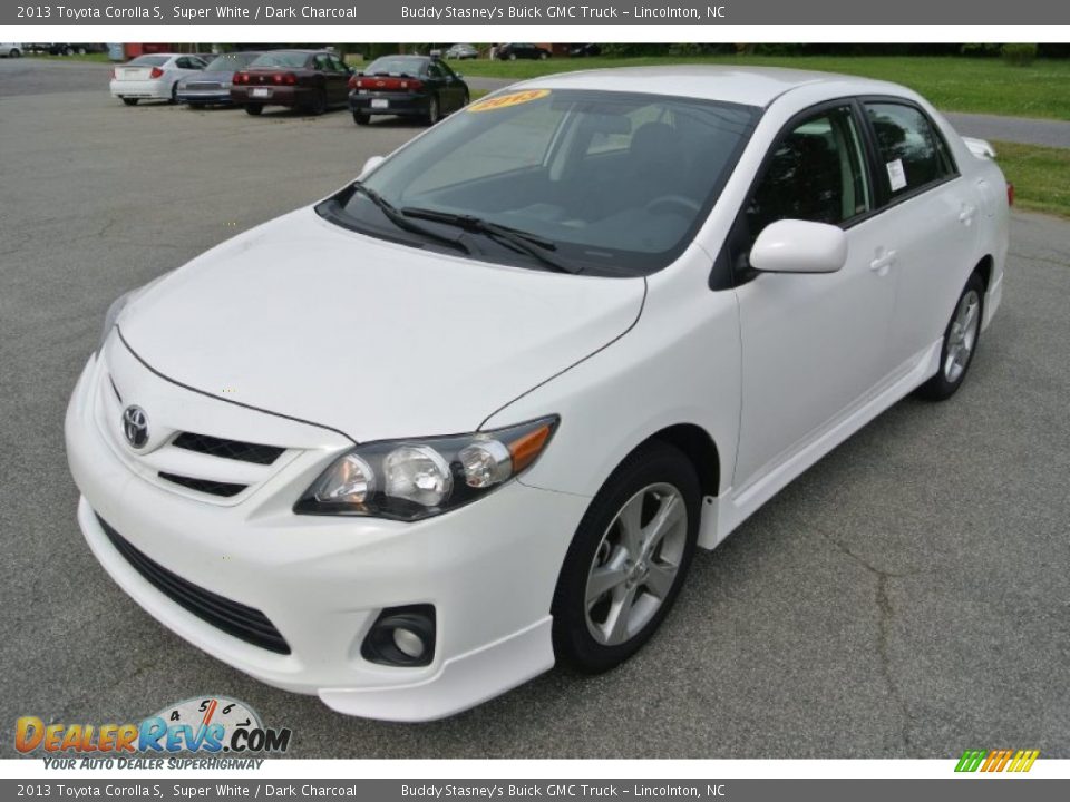 2013 Toyota Corolla S Super White / Dark Charcoal Photo #1