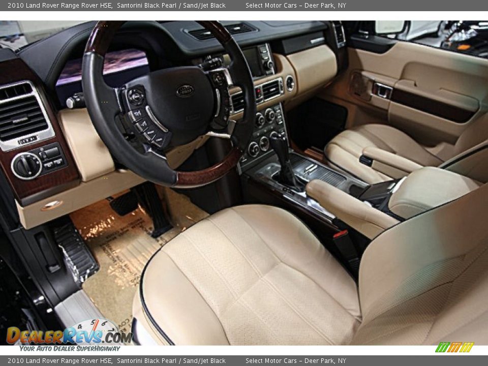 2010 Land Rover Range Rover HSE Santorini Black Pearl / Sand/Jet Black Photo #8
