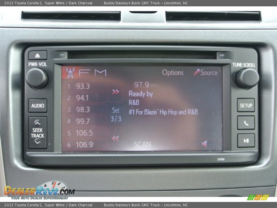 2013 Toyota Corolla S Super White / Dark Charcoal Photo #12