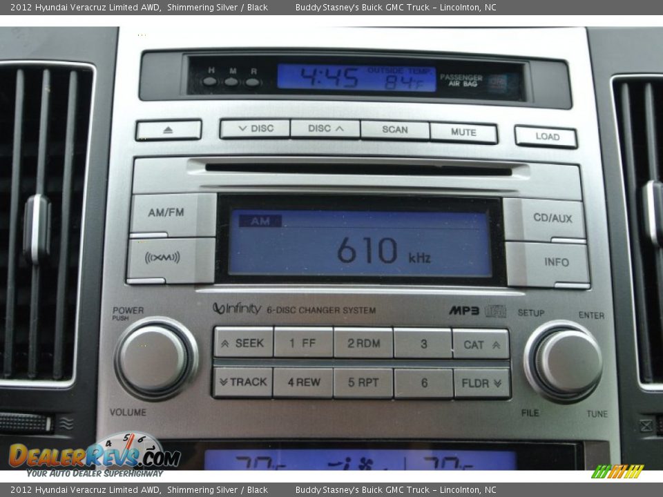 2012 Hyundai Veracruz Limited AWD Shimmering Silver / Black Photo #14