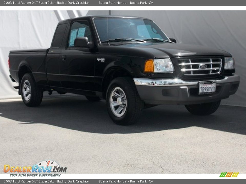 2003 Ford Ranger XLT SuperCab Black / Dark Graphite Photo #1