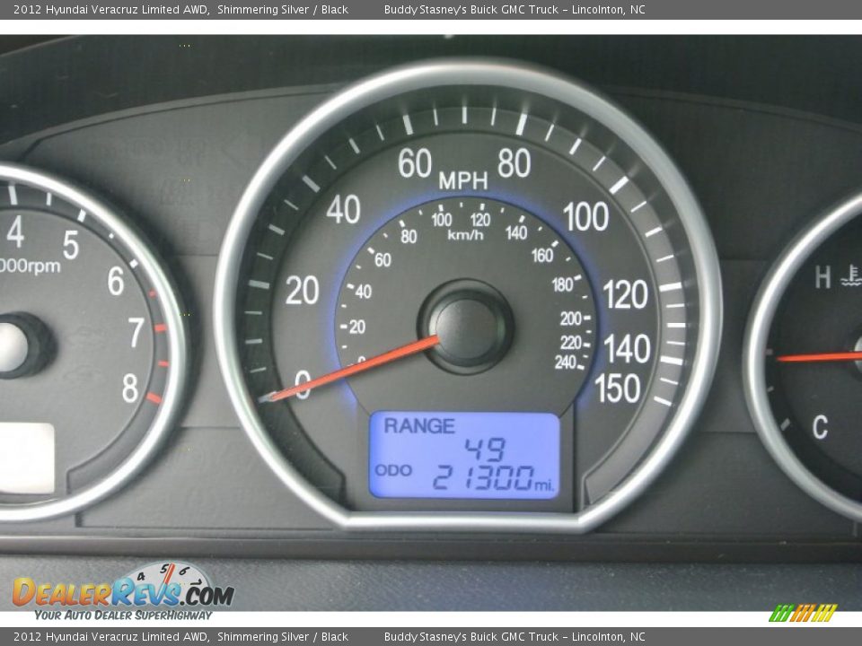 2012 Hyundai Veracruz Limited AWD Shimmering Silver / Black Photo #16