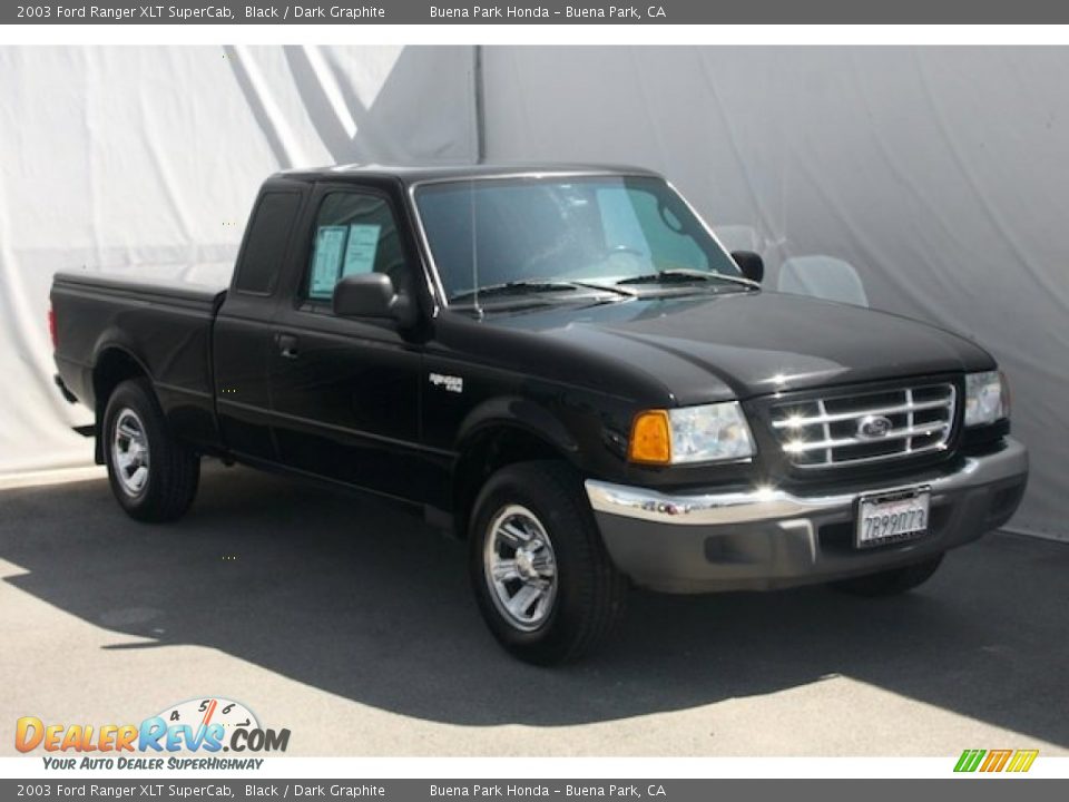 2003 Ford Ranger XLT SuperCab Black / Dark Graphite Photo #5