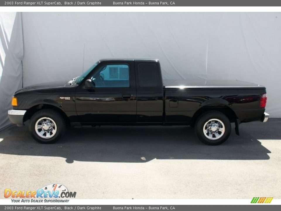 2003 Ford Ranger XLT SuperCab Black / Dark Graphite Photo #7