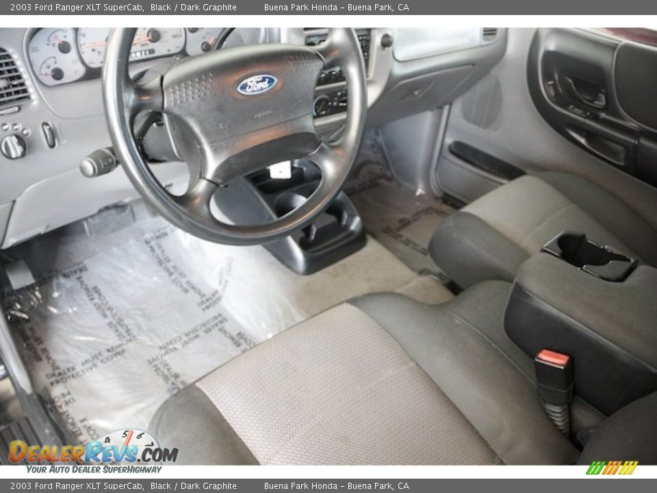 2003 Ford Ranger XLT SuperCab Black / Dark Graphite Photo #13