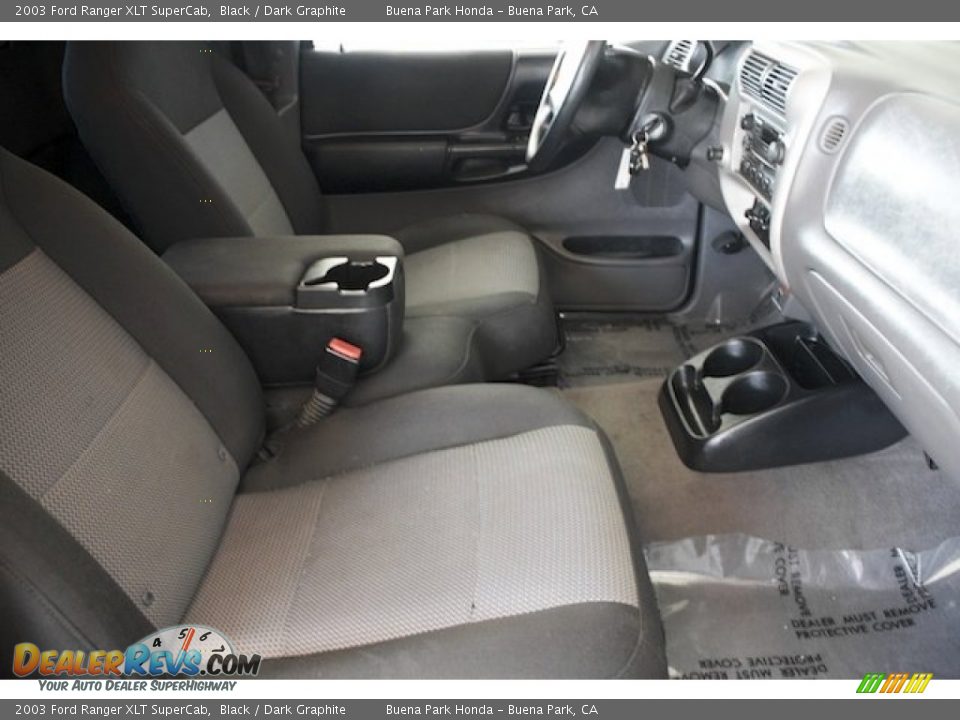 2003 Ford Ranger XLT SuperCab Black / Dark Graphite Photo #16