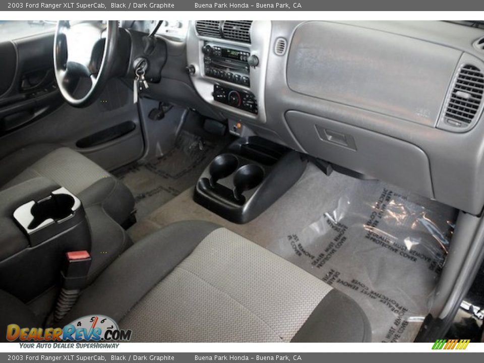 2003 Ford Ranger XLT SuperCab Black / Dark Graphite Photo #17