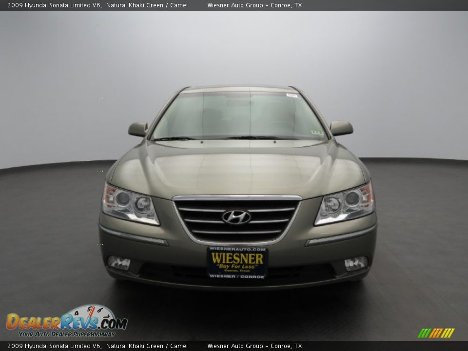 2009 Hyundai Sonata Limited V6 Natural Khaki Green / Camel Photo #2