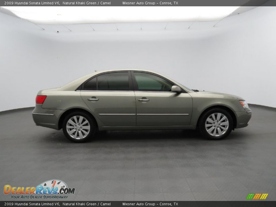 2009 Hyundai Sonata Limited V6 Natural Khaki Green / Camel Photo #4