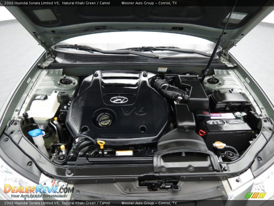 2009 Hyundai Sonata Limited V6 Natural Khaki Green / Camel Photo #10
