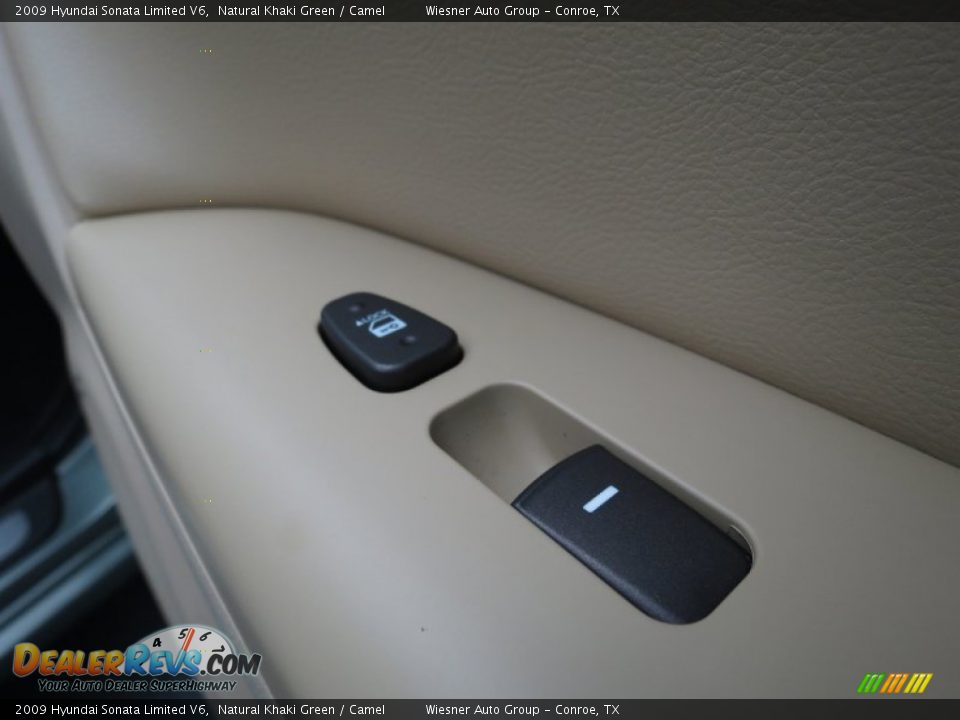 2009 Hyundai Sonata Limited V6 Natural Khaki Green / Camel Photo #12