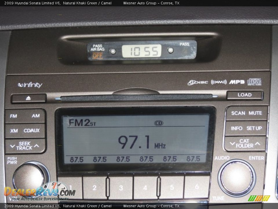 2009 Hyundai Sonata Limited V6 Natural Khaki Green / Camel Photo #15