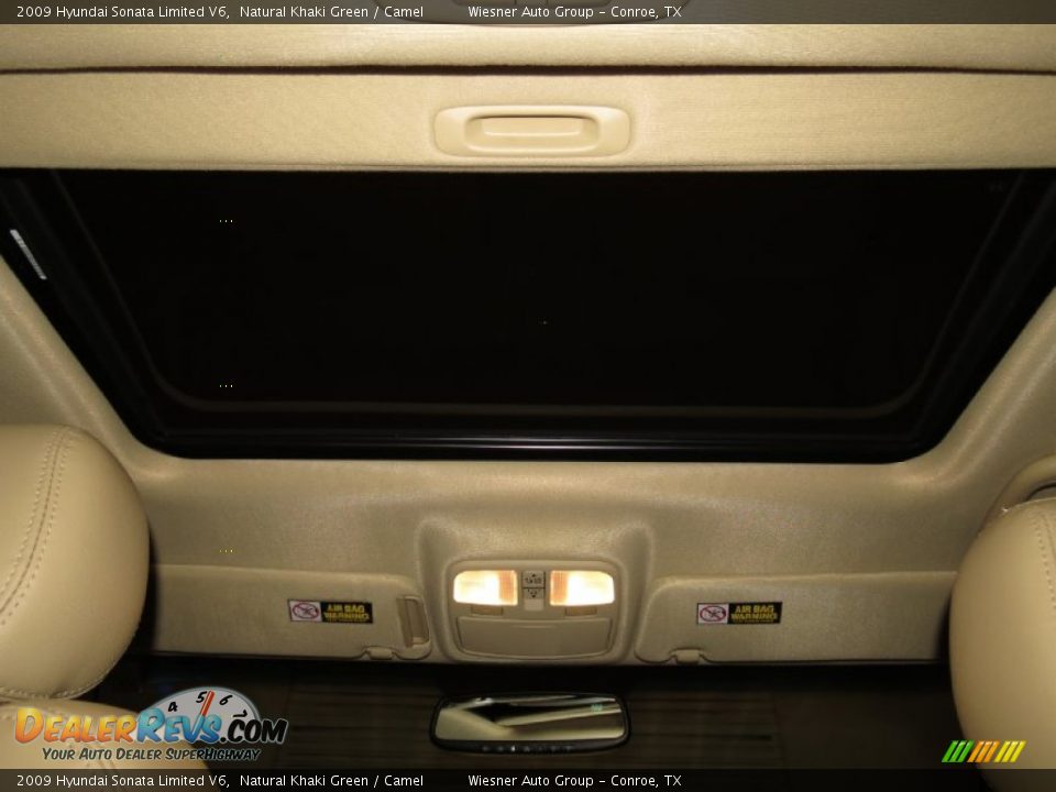 2009 Hyundai Sonata Limited V6 Natural Khaki Green / Camel Photo #19