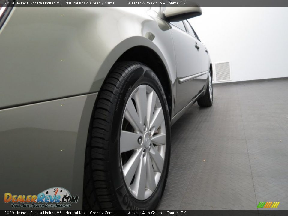2009 Hyundai Sonata Limited V6 Natural Khaki Green / Camel Photo #20