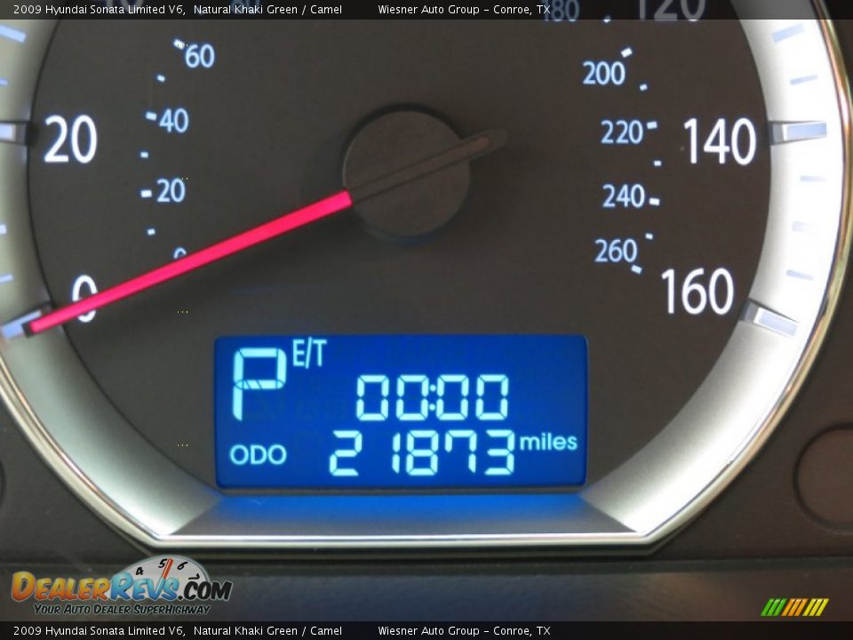 2009 Hyundai Sonata Limited V6 Natural Khaki Green / Camel Photo #21