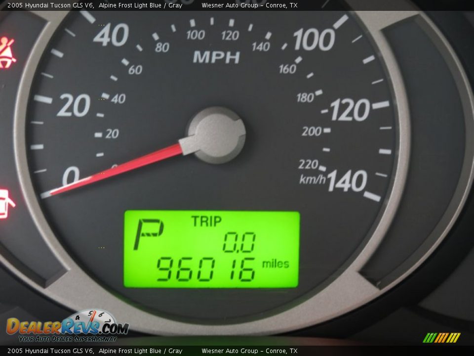 2005 Hyundai Tucson GLS V6 Alpine Frost Light Blue / Gray Photo #5