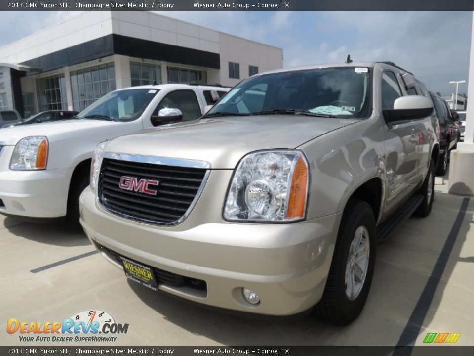 2013 GMC Yukon SLE Champagne Silver Metallic / Ebony Photo #7