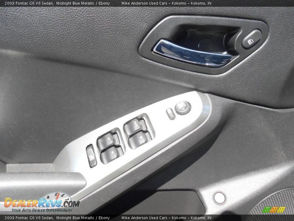 2009 Pontiac G6 V6 Sedan Midnight Blue Metallic / Ebony Photo #6
