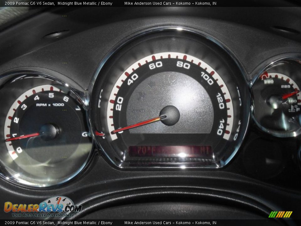 2009 Pontiac G6 V6 Sedan Midnight Blue Metallic / Ebony Photo #9