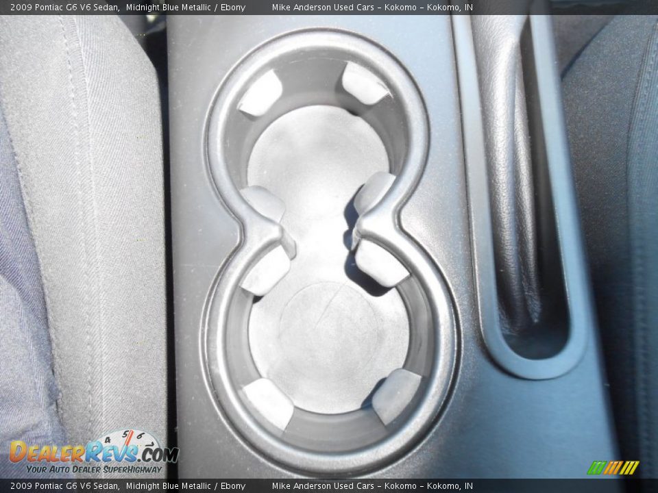 2009 Pontiac G6 V6 Sedan Midnight Blue Metallic / Ebony Photo #13