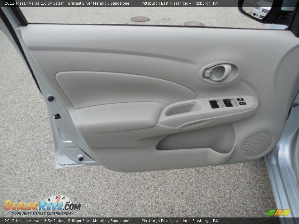 2012 Nissan Versa 1.6 SV Sedan Brilliant Silver Metallic / Sandstone Photo #7