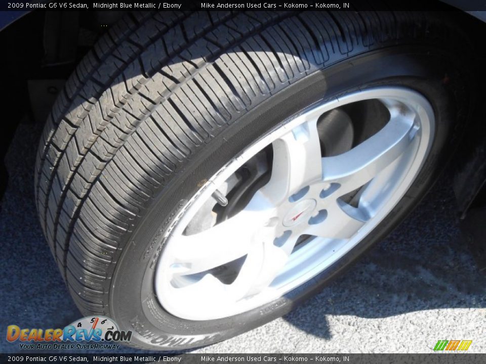 2009 Pontiac G6 V6 Sedan Midnight Blue Metallic / Ebony Photo #19
