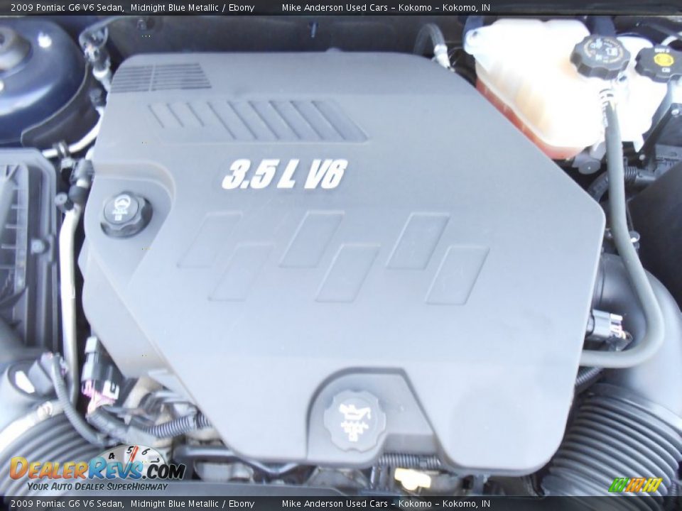 2009 Pontiac G6 V6 Sedan Midnight Blue Metallic / Ebony Photo #20