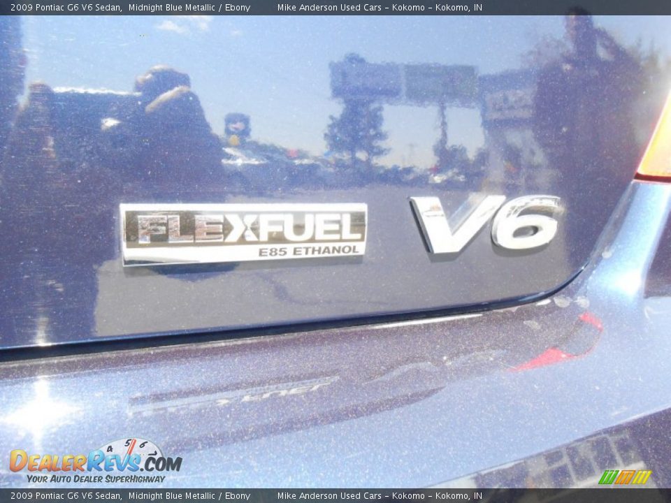 2009 Pontiac G6 V6 Sedan Midnight Blue Metallic / Ebony Photo #23
