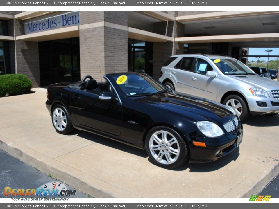 2004 Mercedes-Benz SLK 230 Kompressor Roadster Black / Charcoal Photo #9