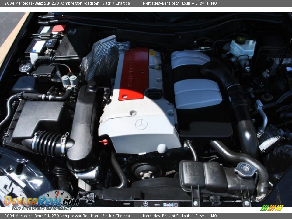 2004 Mercedes-Benz SLK 230 Kompressor Roadster Black / Charcoal Photo #12