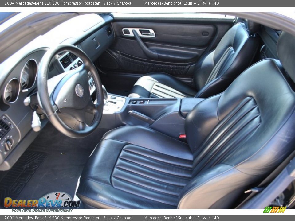 2004 Mercedes-Benz SLK 230 Kompressor Roadster Black / Charcoal Photo #14