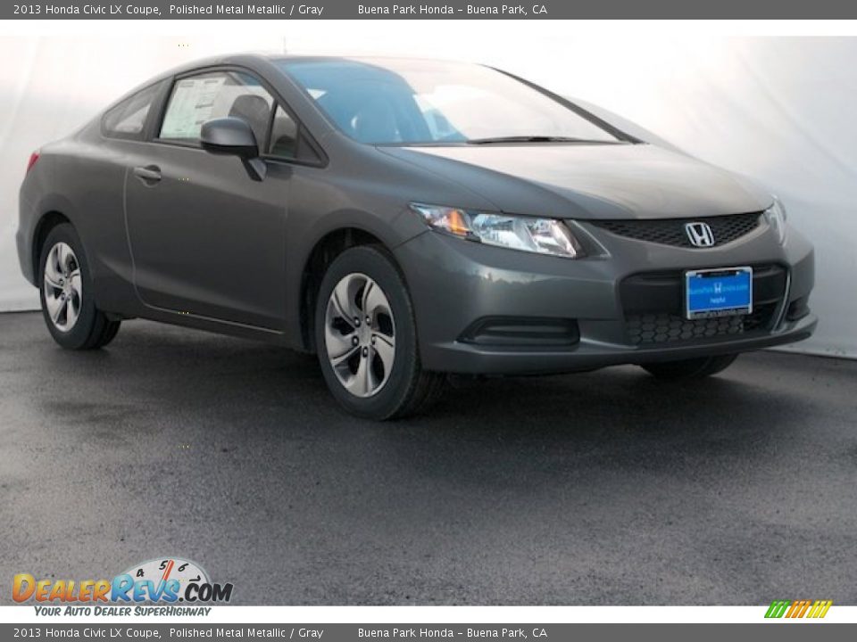2013 Honda Civic LX Coupe Polished Metal Metallic / Gray Photo #1
