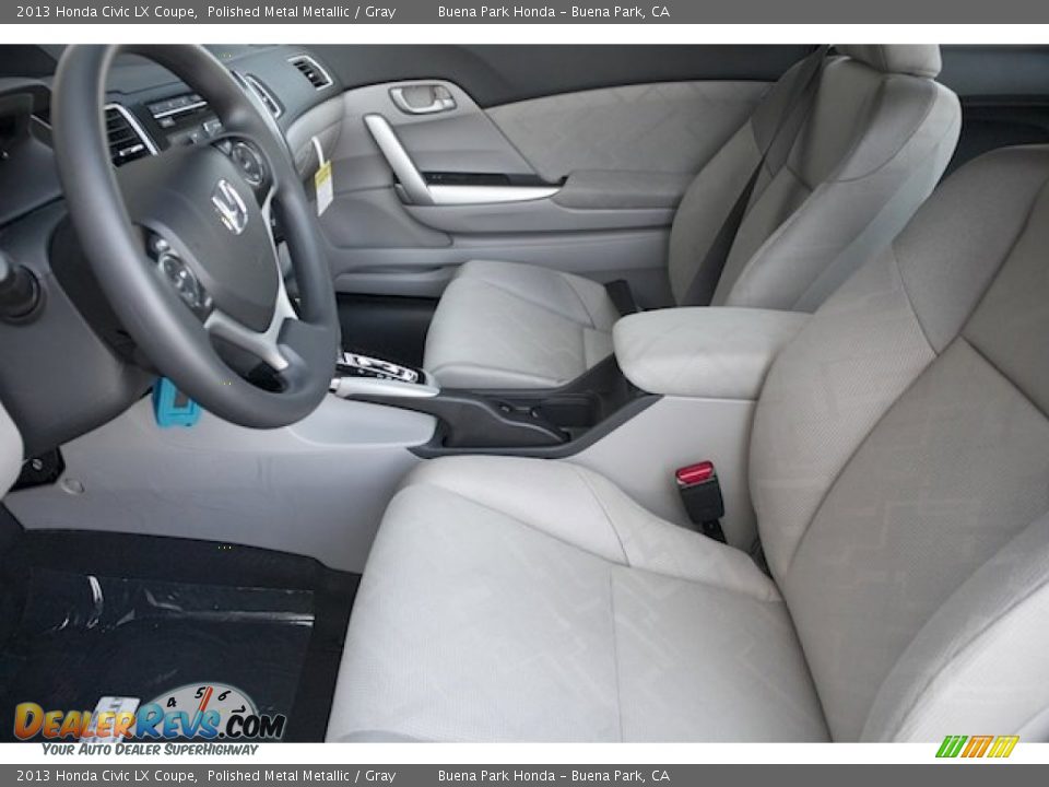 2013 Honda Civic LX Coupe Polished Metal Metallic / Gray Photo #9