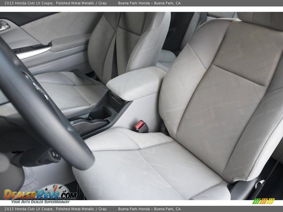 2013 Honda Civic LX Coupe Polished Metal Metallic / Gray Photo #12